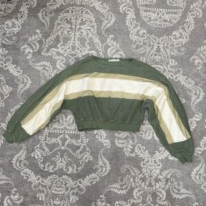 We the Free Women's XS Striped Pullover Sweater Green